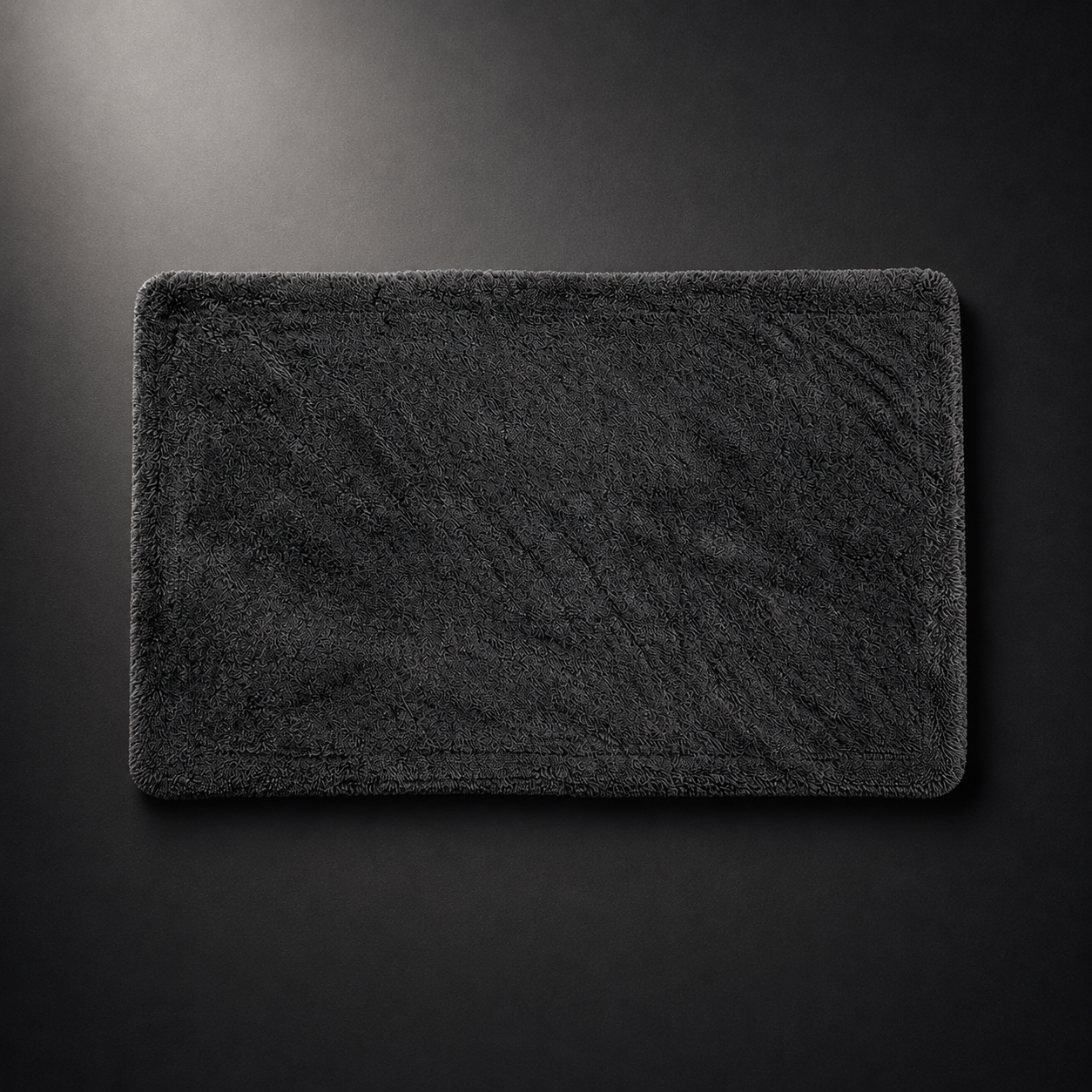 gray microfiber cloth zoomed out top view